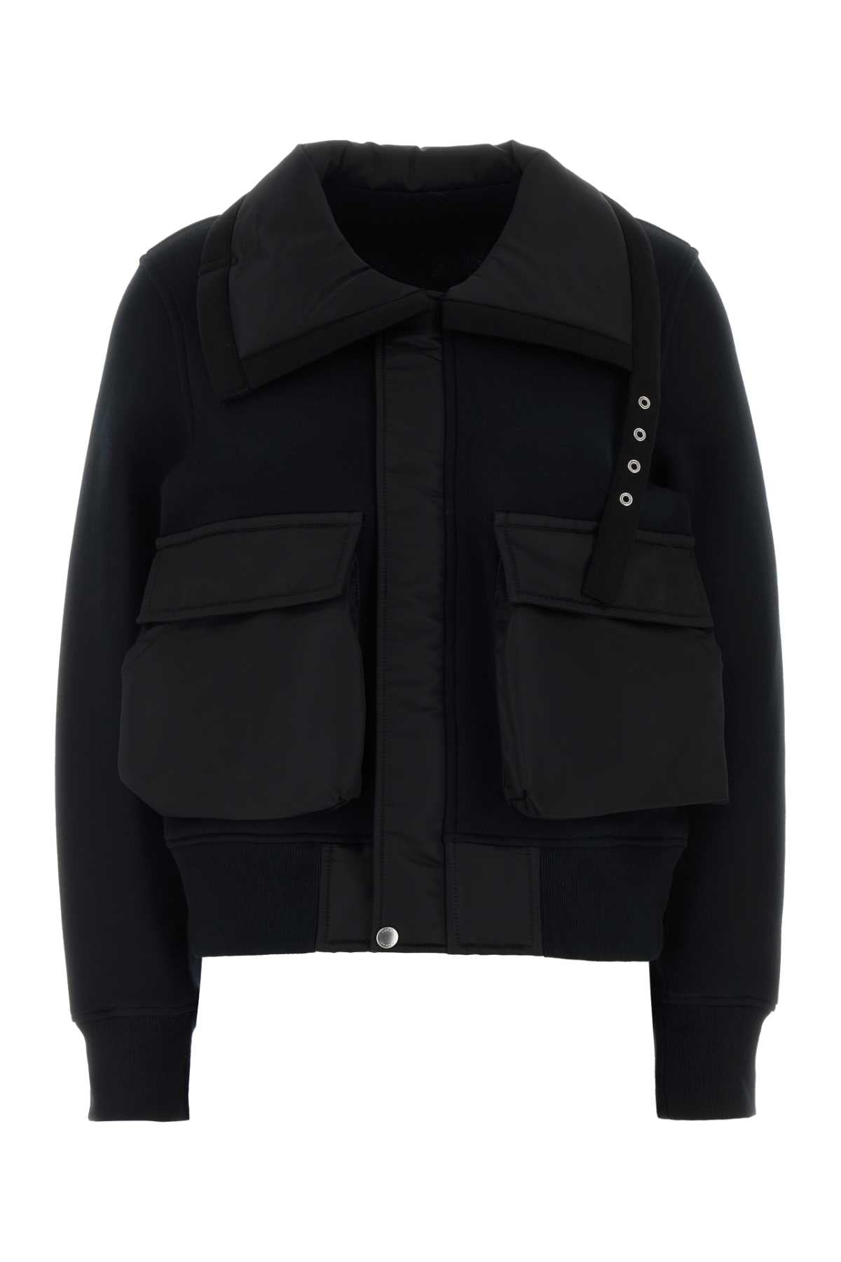 Sacai Women Black Cotton Blend Jacket SACAI