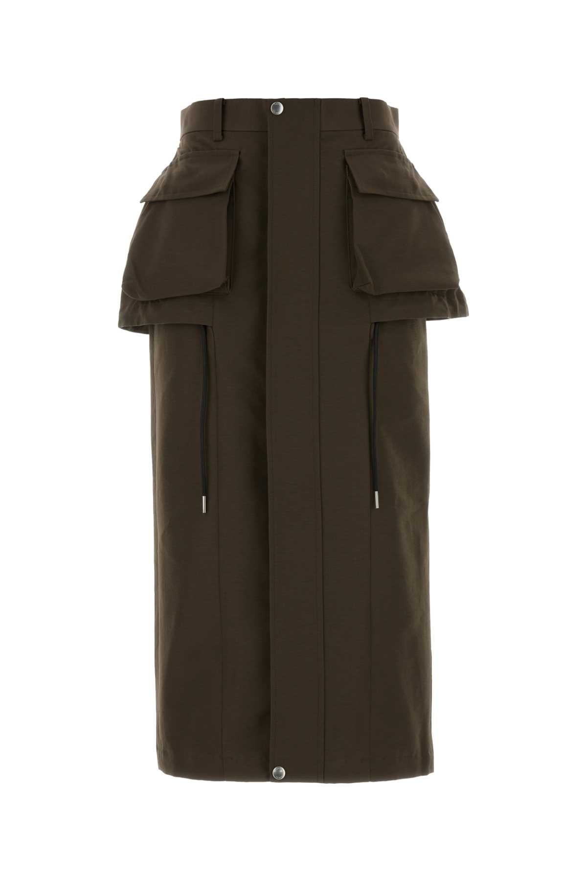 Sacai Women Mud Cotton Blend Skirt SACAI