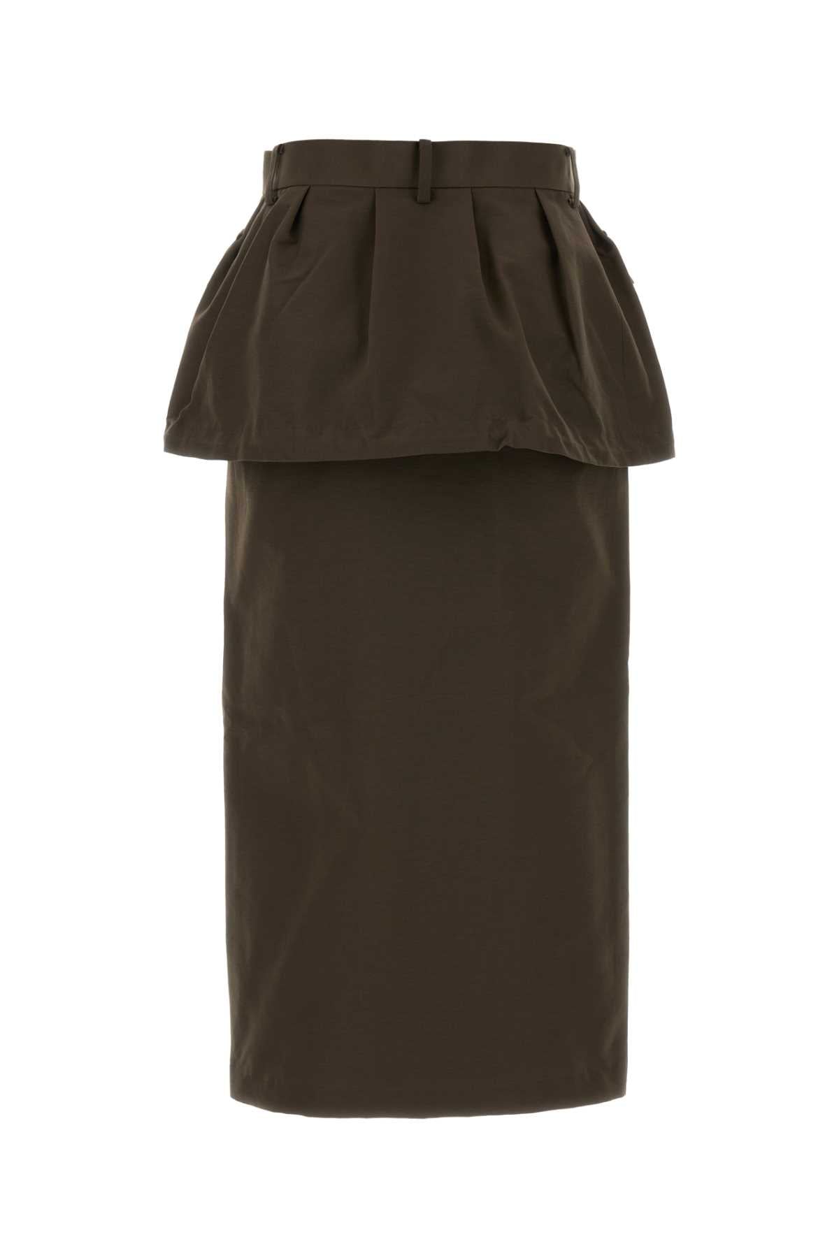 Sacai Women Mud Cotton Blend Skirt SACAI
