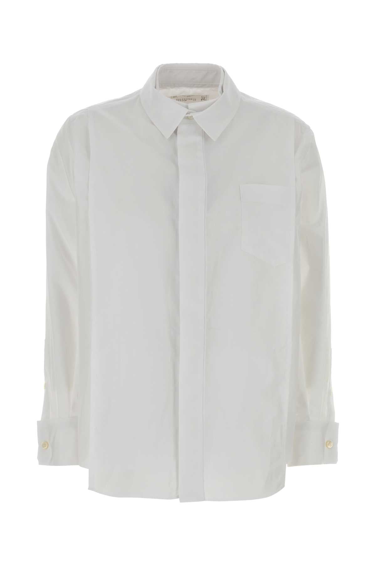 Sacai Women White Poplin Shirt SACAI