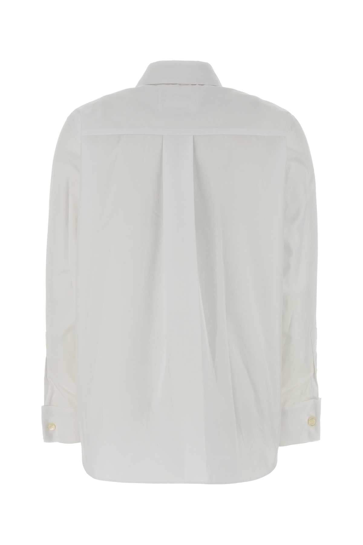 Sacai Women White Poplin Shirt SACAI