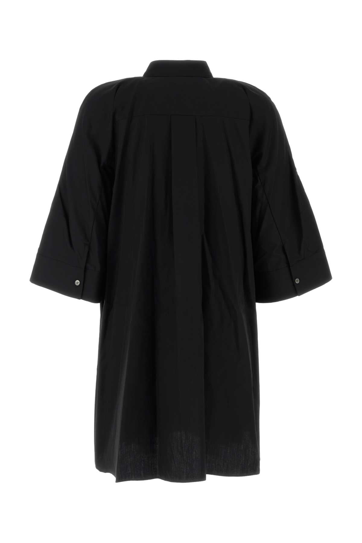 Sacai Women Black Poplin Shirt Dress SACAI