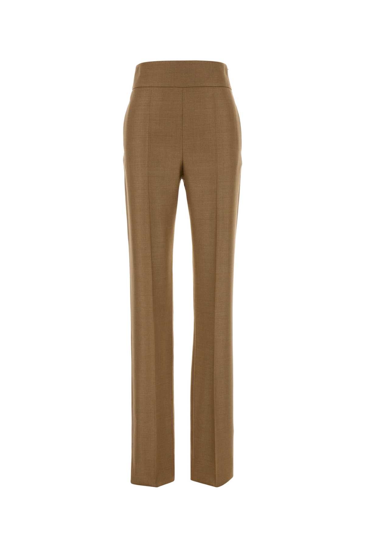 Valentino Garavani Women Camel Silk And Wool Pant VALENTINO GARAVANI