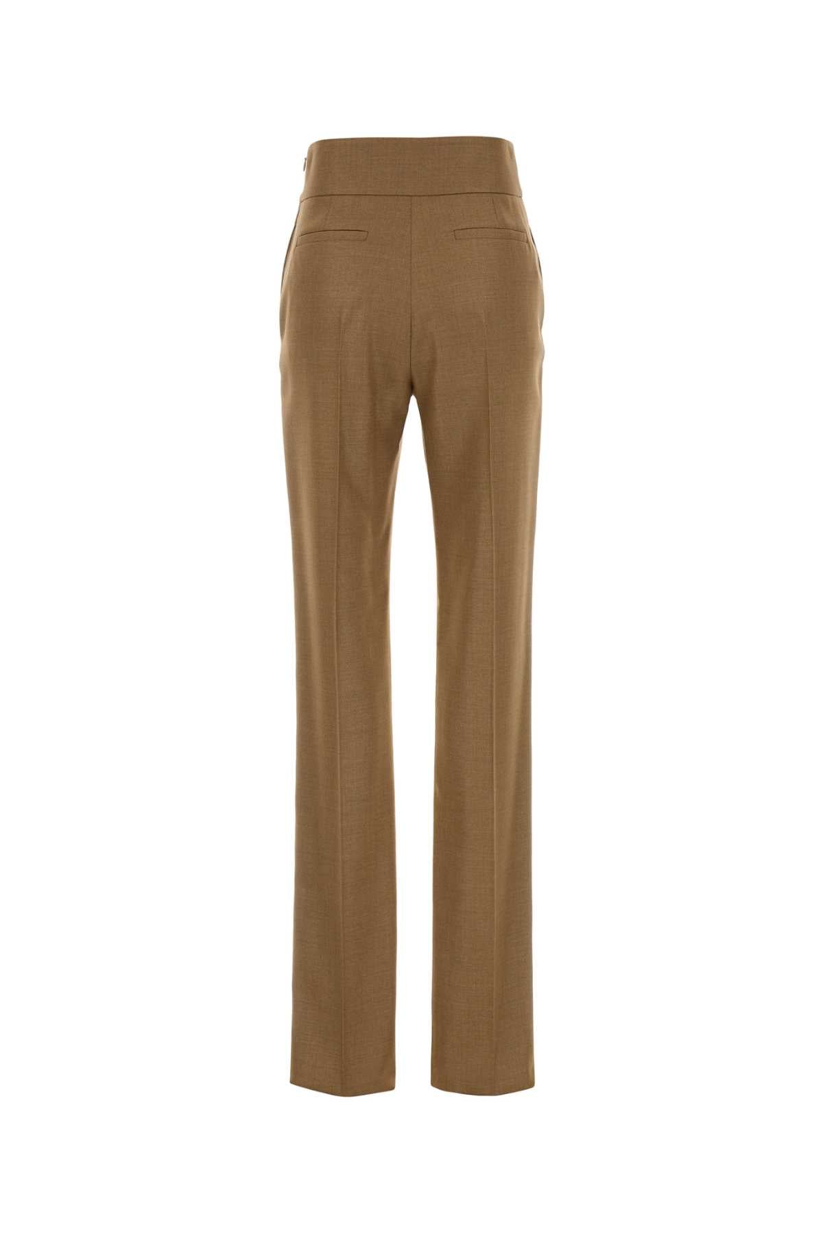Valentino Garavani Women Camel Silk And Wool Pant VALENTINO GARAVANI