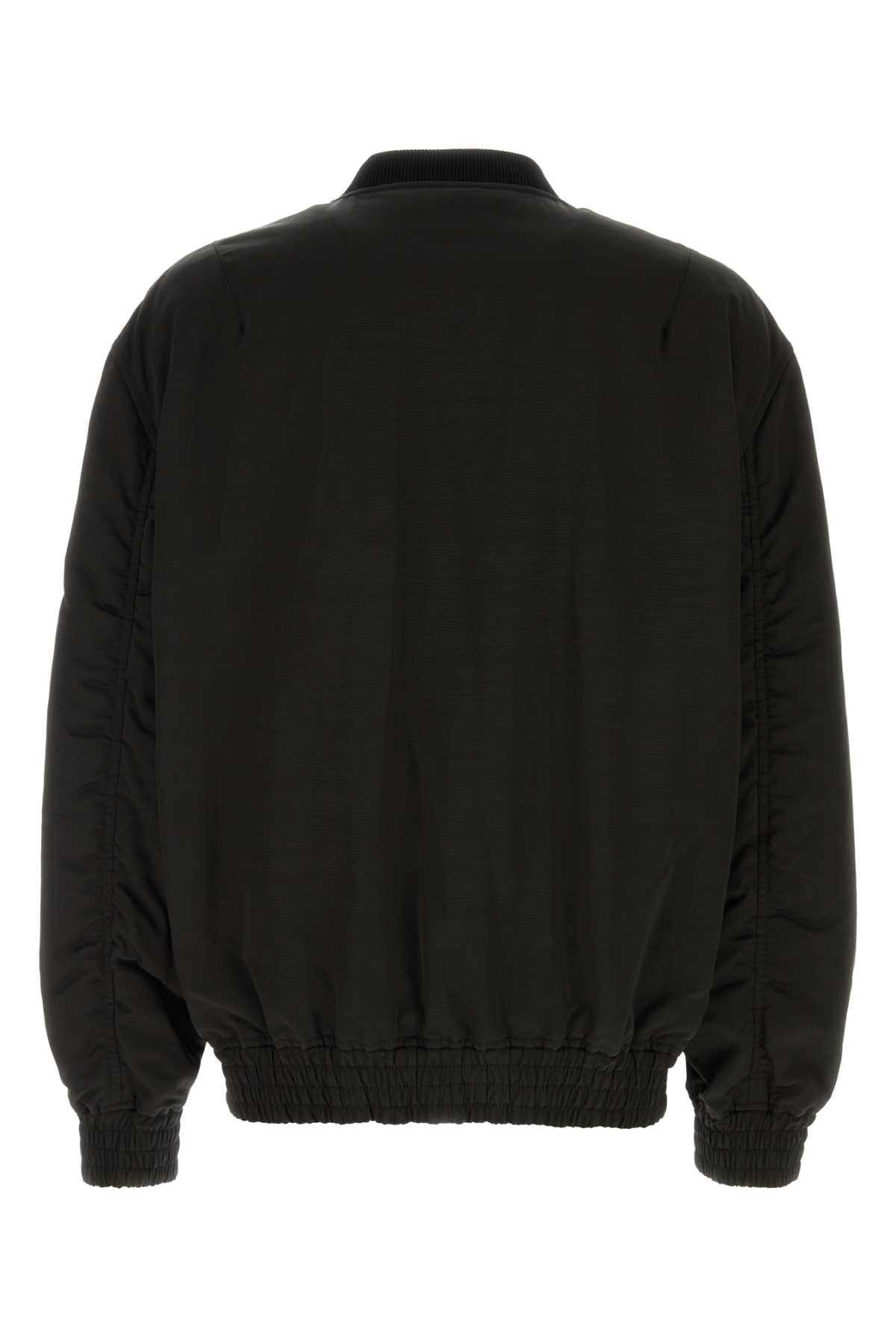 Valentino Garavani Men Black Viscose Blend Bomber Jacket VALENTINO GARAVANI