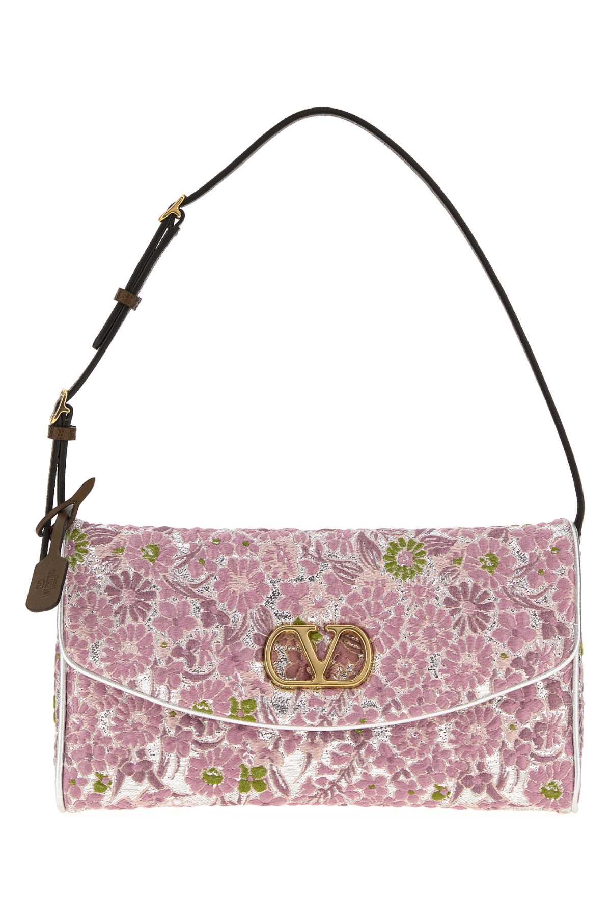 Valentino Garavani Women Embroidered Fabric Devain Shoulder Bag VALENTINO GARAVANI