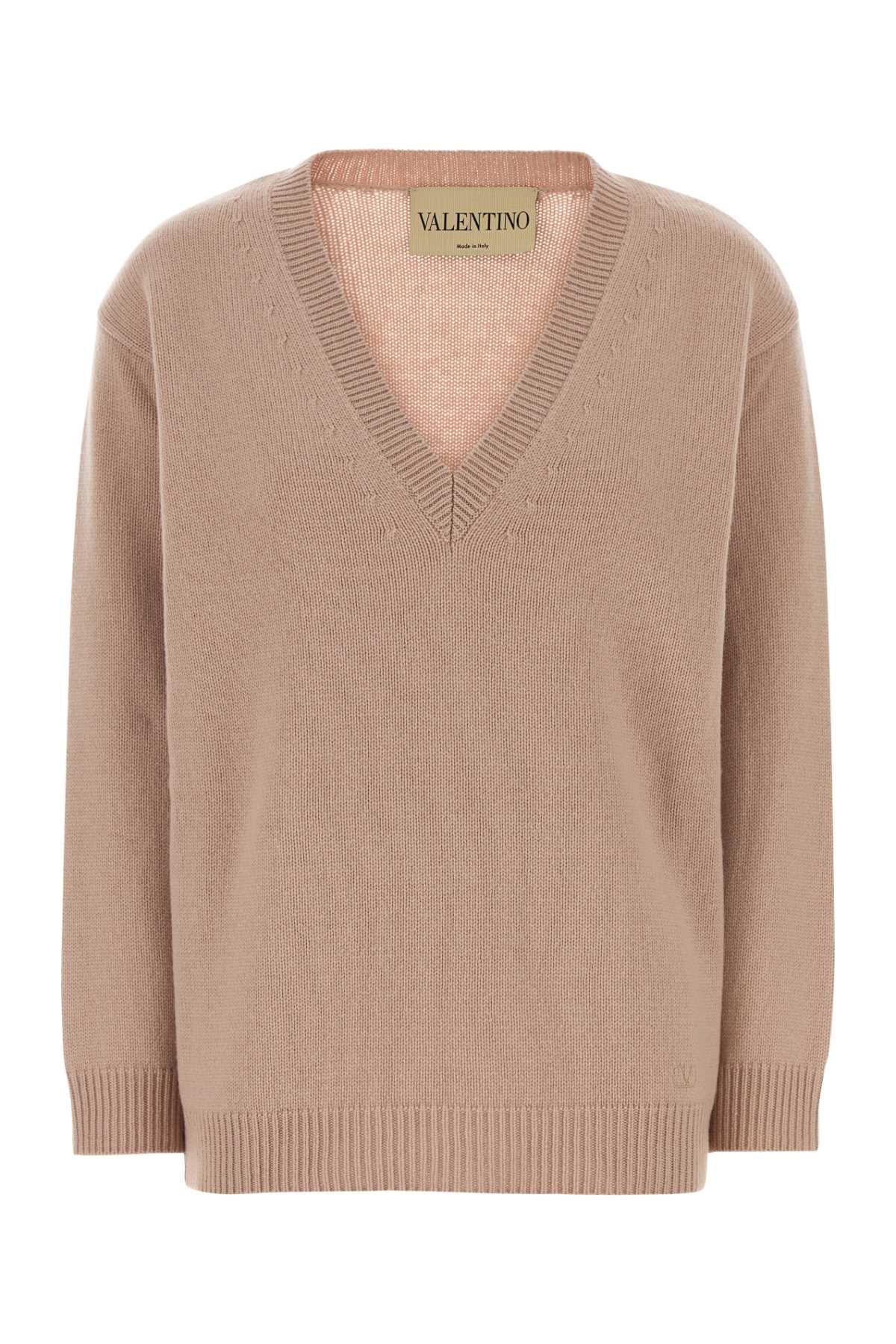Valentino Garavani Women Powder Pink Cashmere Oversize Sweater VALENTINO GARAVANI