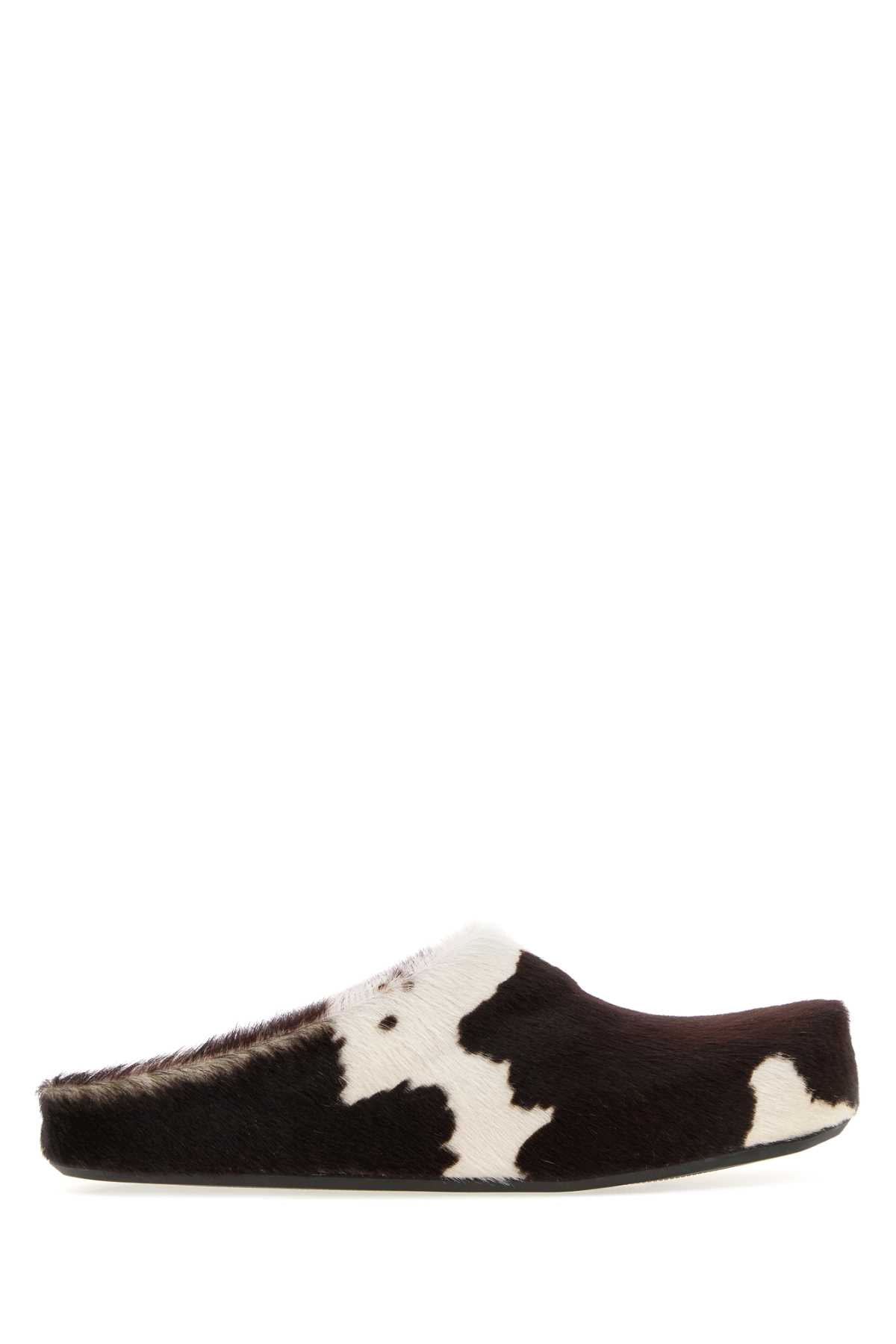 Marni Men Printed Calf Hair Fussbett Slippers MARNI