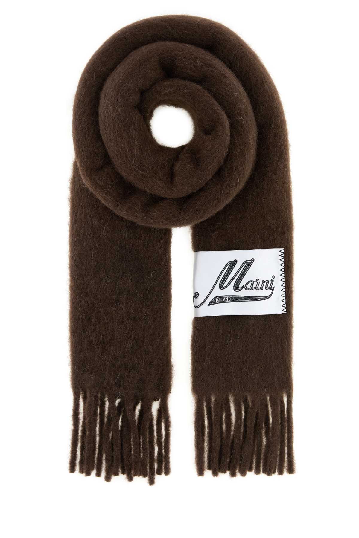 Marni Women Brown Alpaca Blend Scarf MARNI