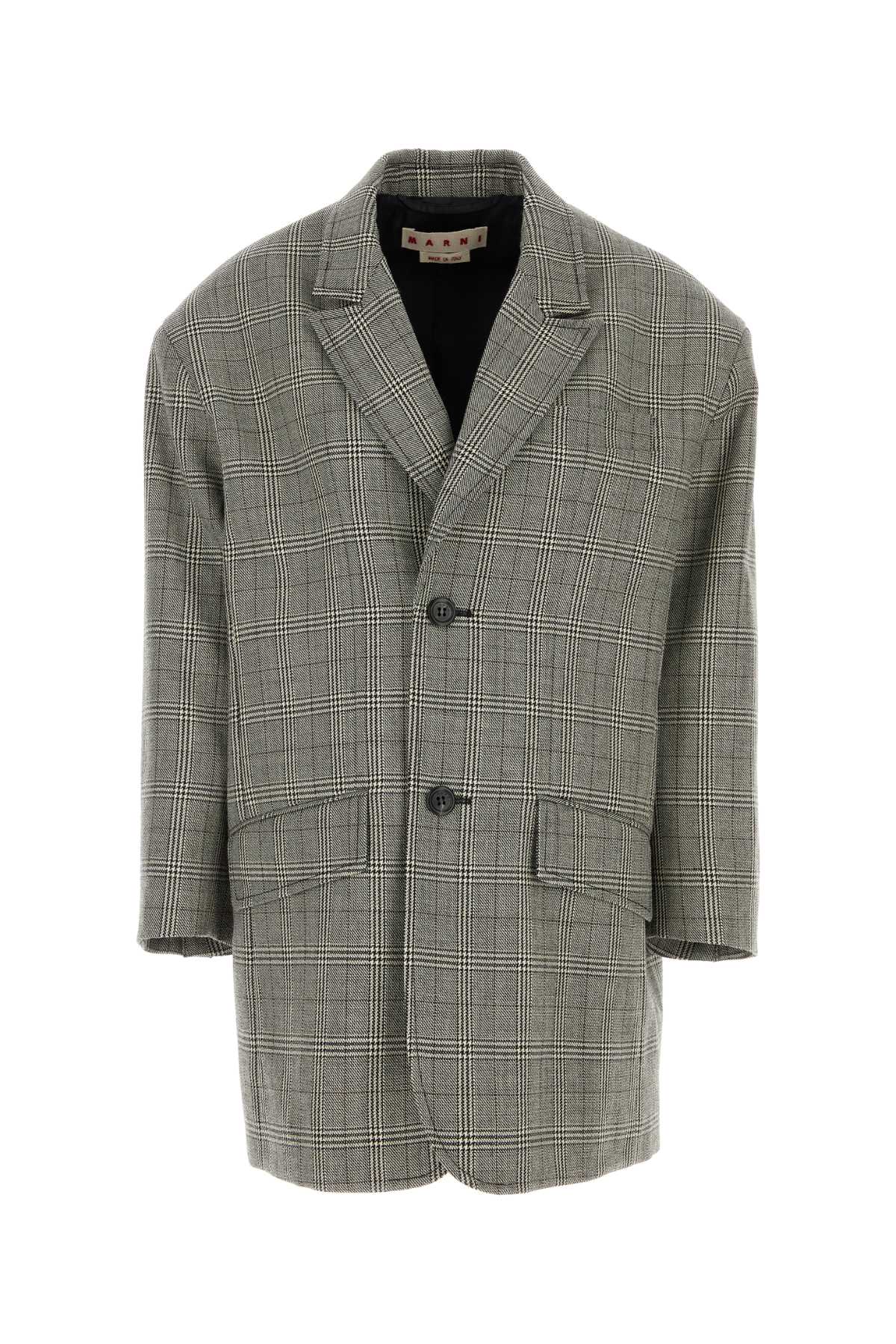 Marni Women Embroidered Wool Oversize Blazer