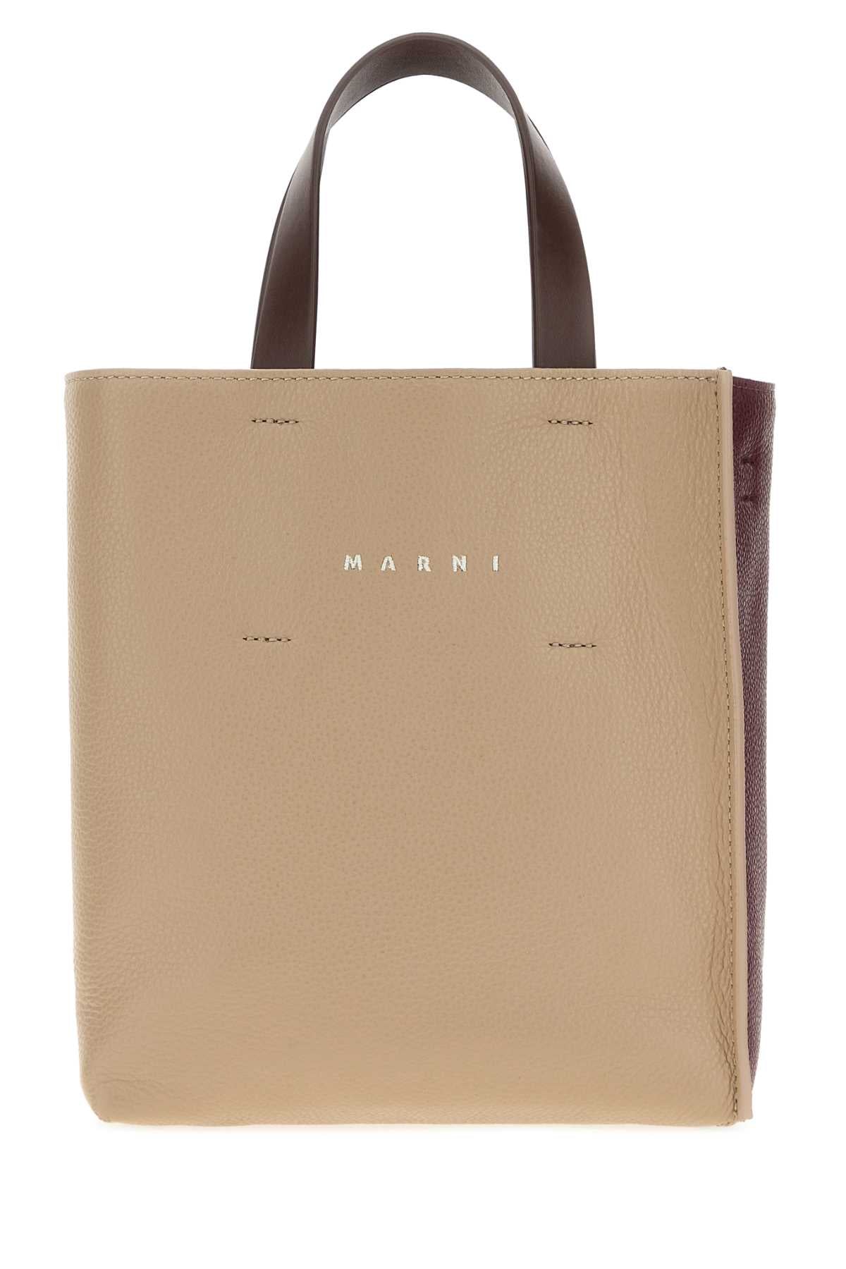Marni Women Two-Tone Leather Mini Museo Handbag MARNI