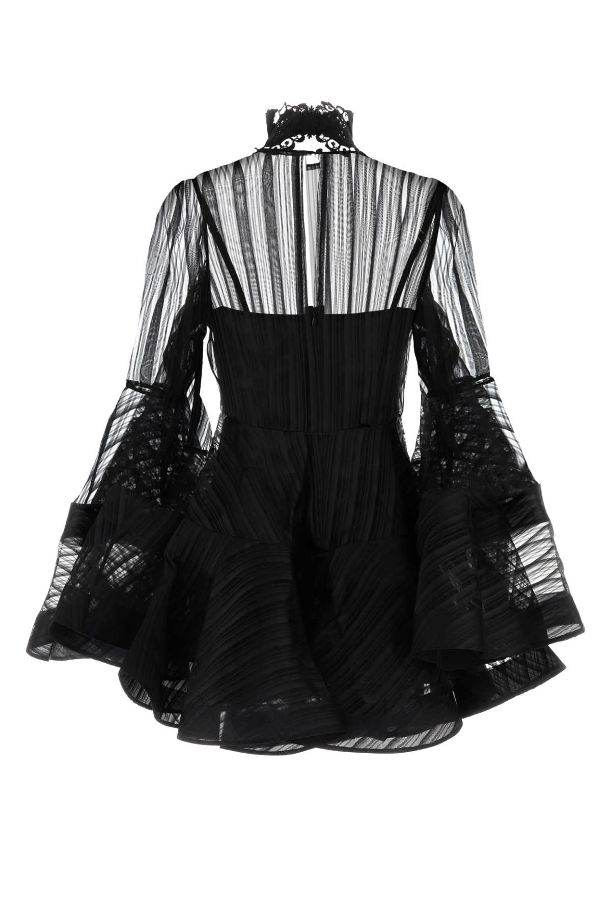 Zimmermann Women Black Organdy Valiant Mini Dress ZIMMERMANN