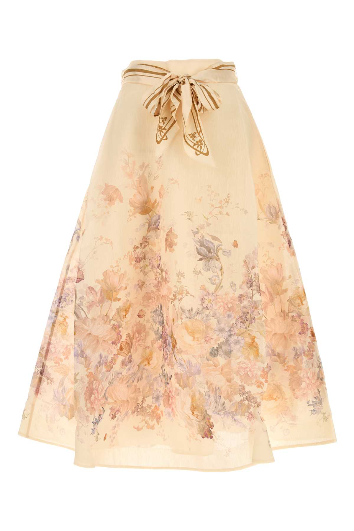 Zimmermann Women Printed Linen Blend Ascent Skirt ZIMMERMANN