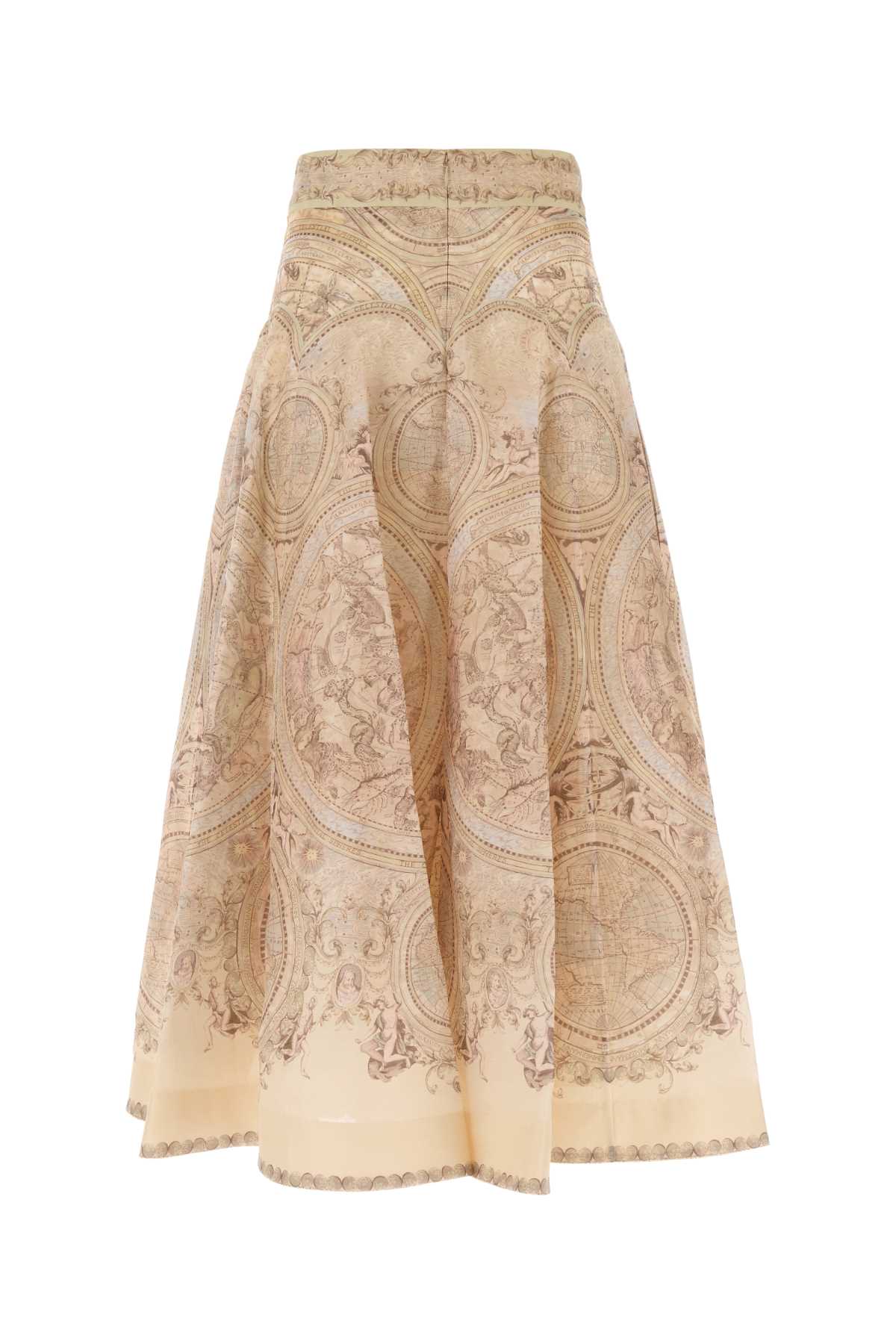 Zimmermann Women Printed Linen Blend Ascent Skirt ZIMMERMANN