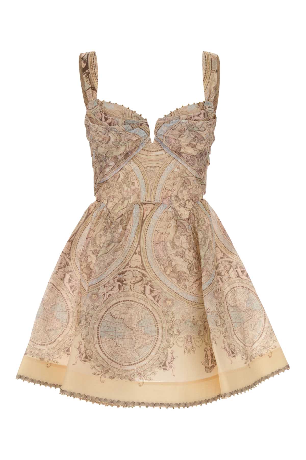 Zimmermann Women Printed Linen Blend Ascent Mini Dress ZIMMERMANN
