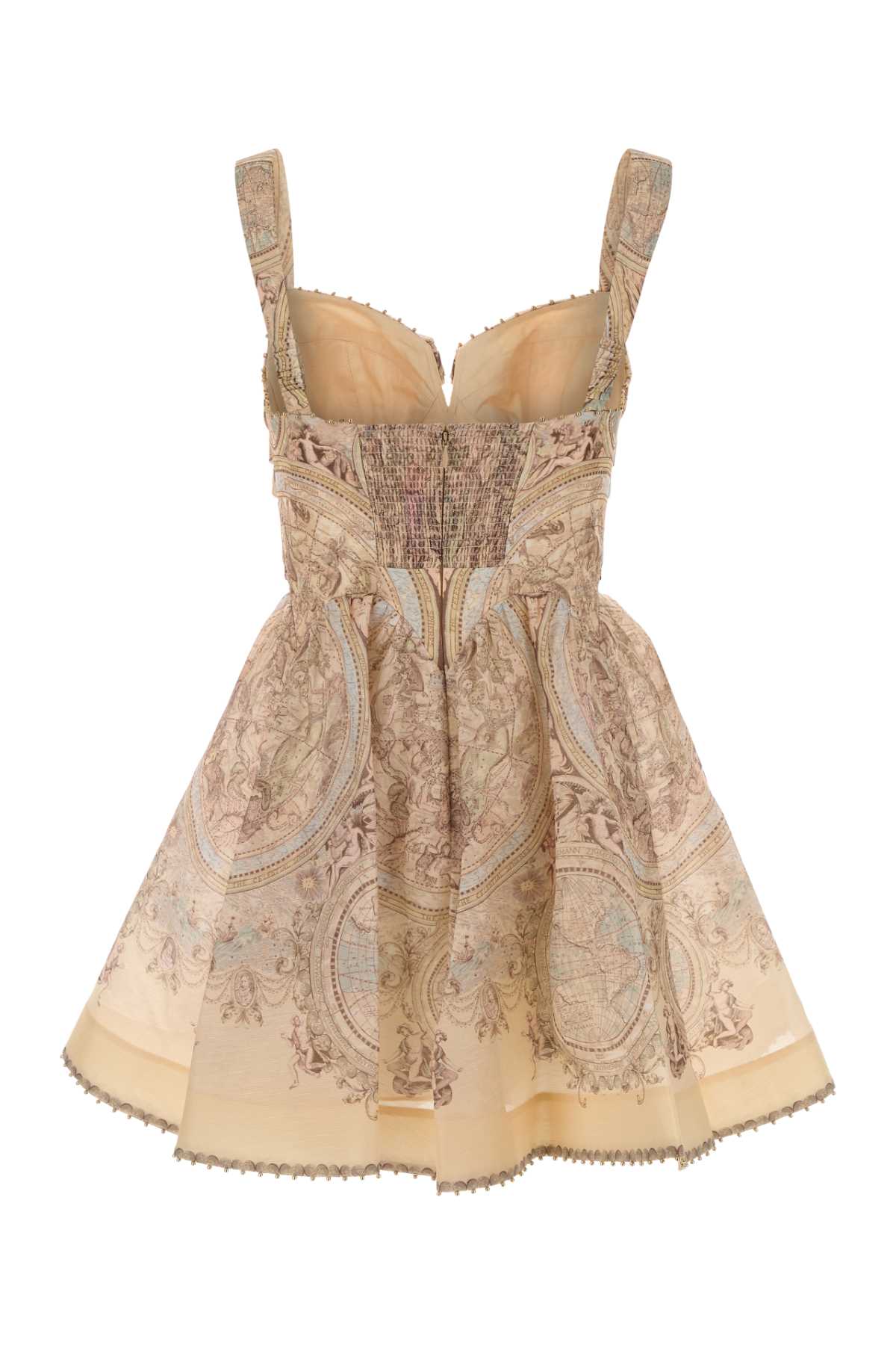 Zimmermann Women Printed Linen Blend Ascent Mini Dress ZIMMERMANN