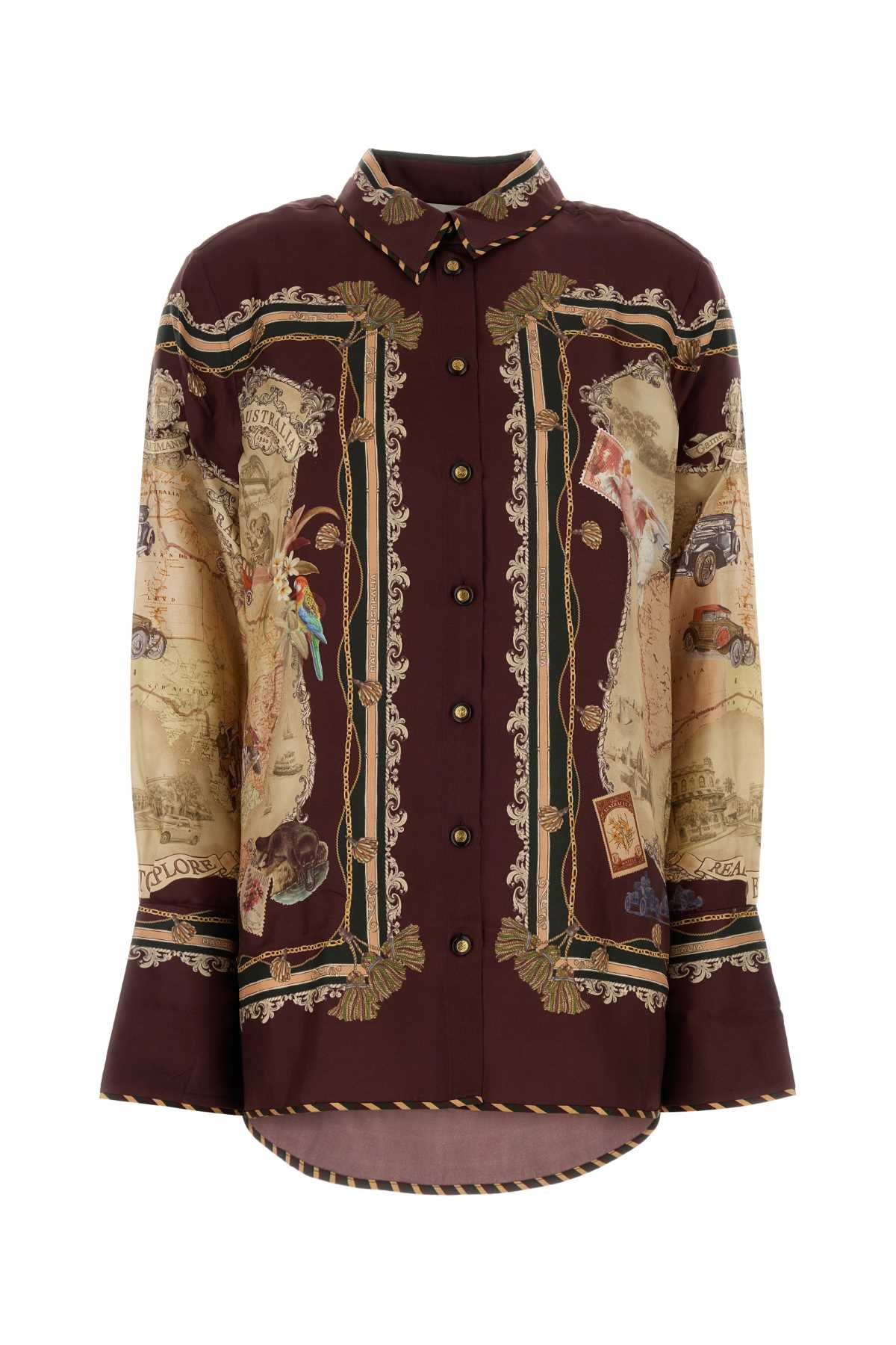 Zimmermann Women Printed Twill Valiant Shirt ZIMMERMANN