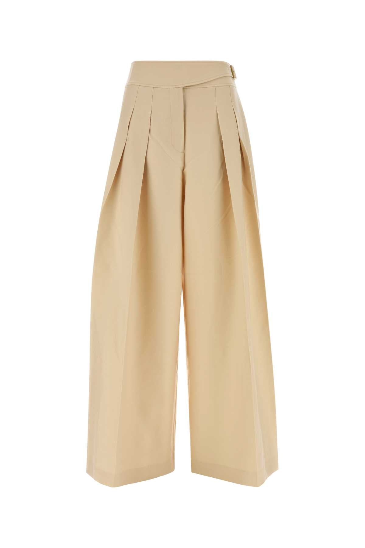 Zimmermann Women Sand Stretch Wool Valiant Wide-Leg Pant ZIMMERMANN