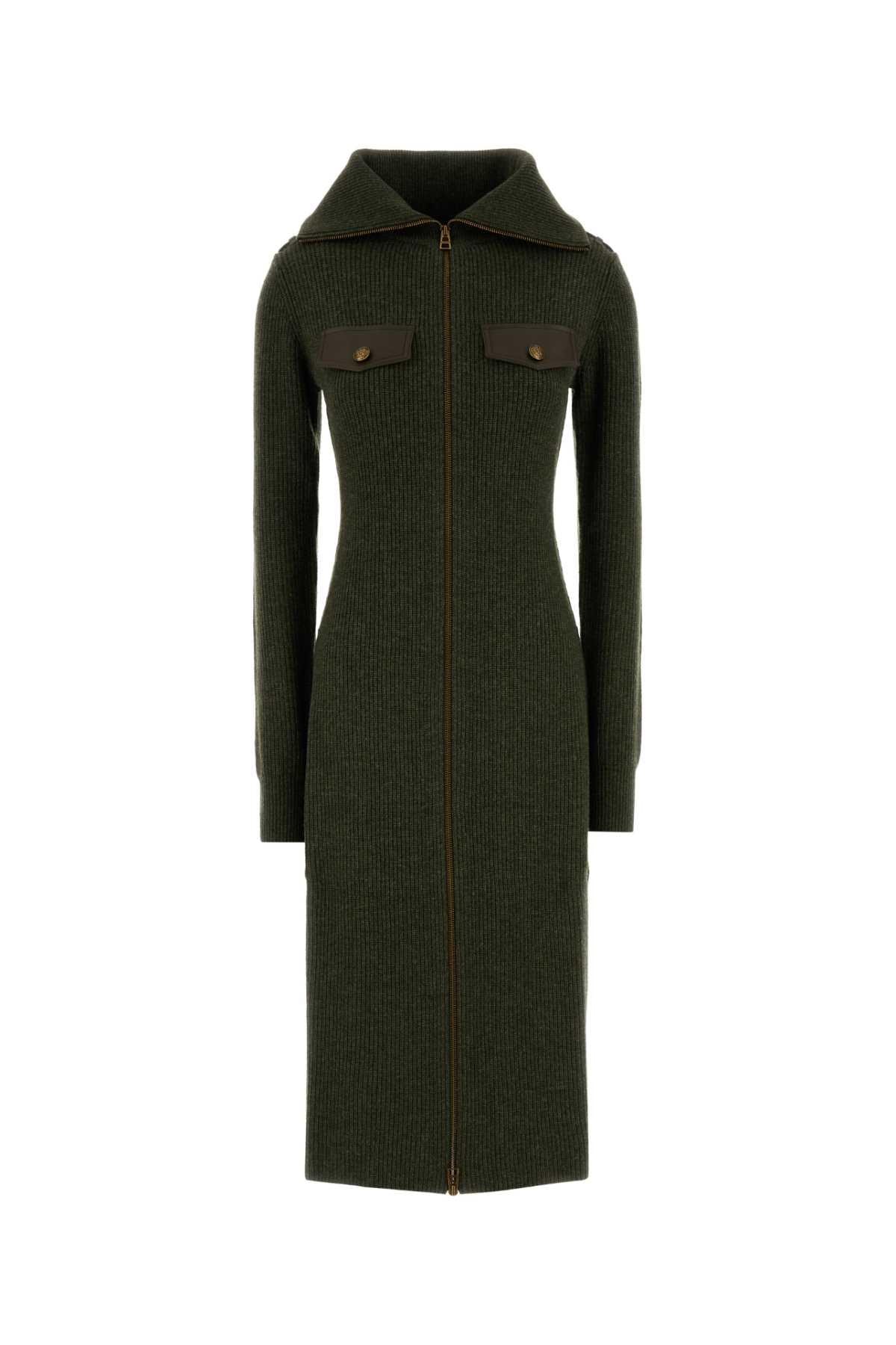 Zimmermann Women Olive Green Wool Blend Utility Cardigan ZIMMERMANN