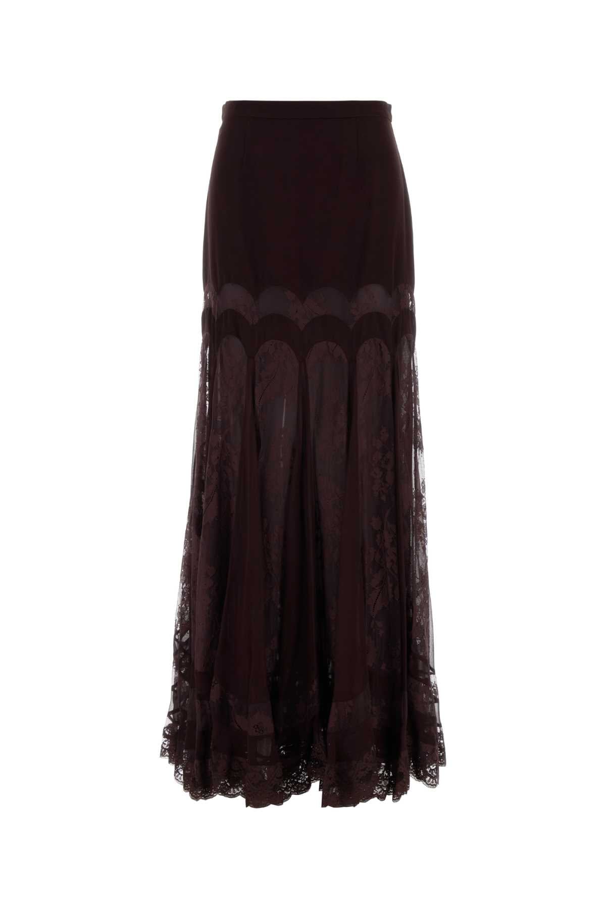 Zimmermann Women Plum Crepe Valiant Skirt ZIMMERMANN