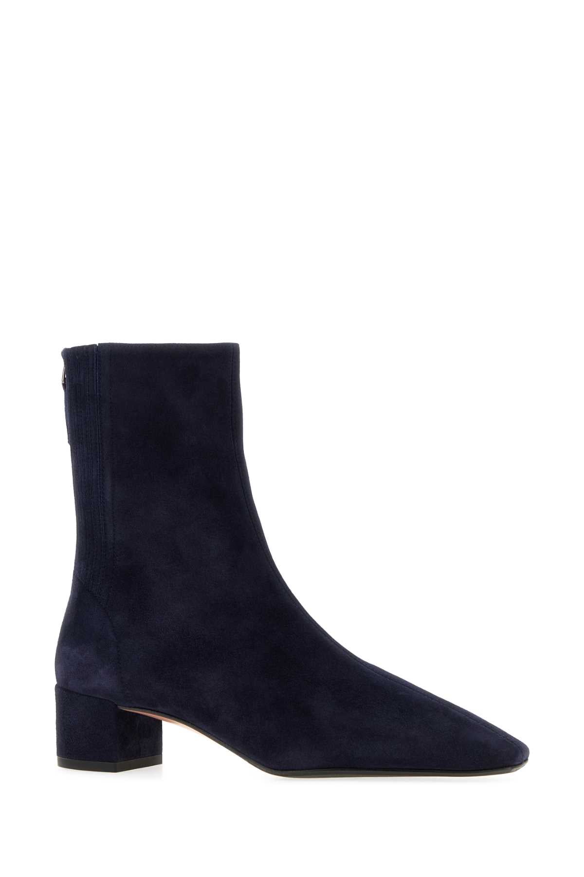 Aquazzura Women Dark Blue Suede Saint Honorã¨ Ankle Boots AQUAZZURA