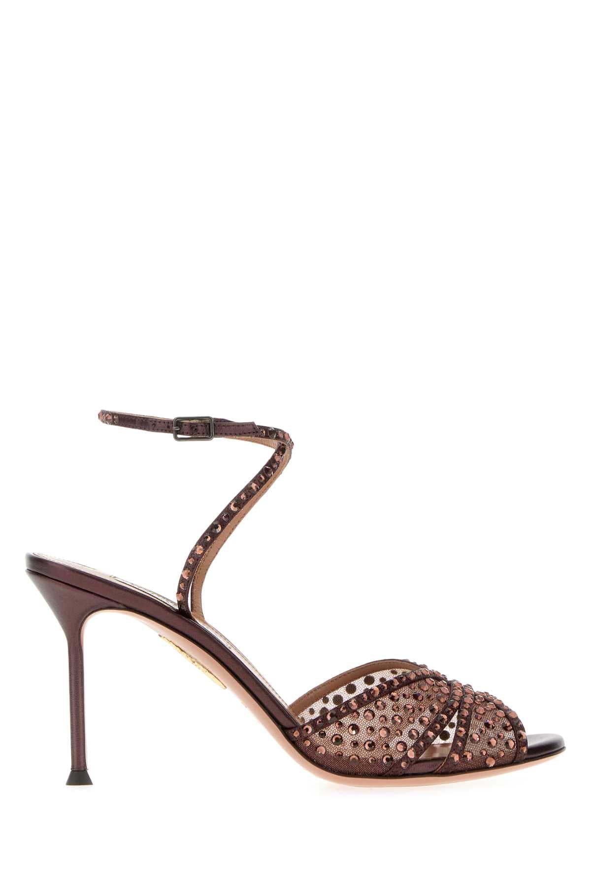 Aquazzura Women Embellished Tulle Lover Sandals AQUAZZURA