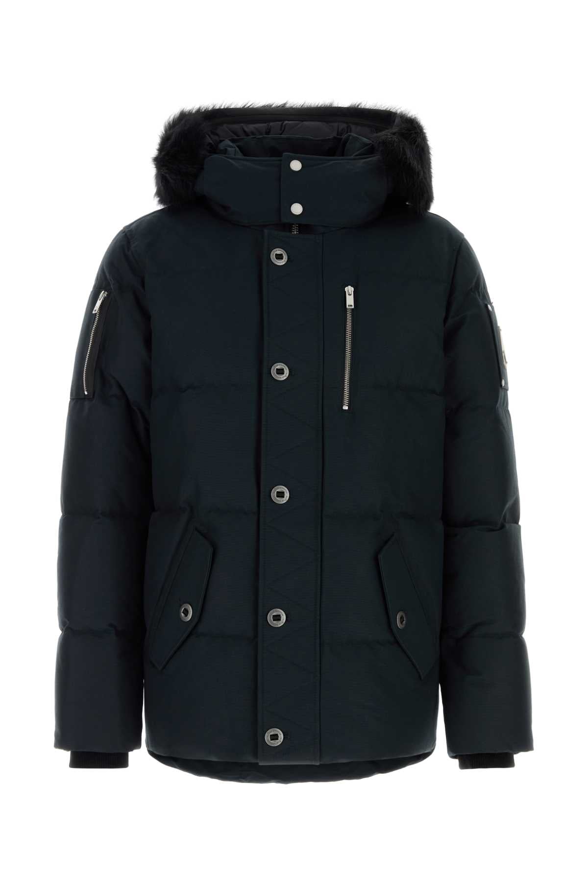 Moose Knuckles Men Midnight Blue Cotton Blend Down Jacket MOOSE KNUCKLES