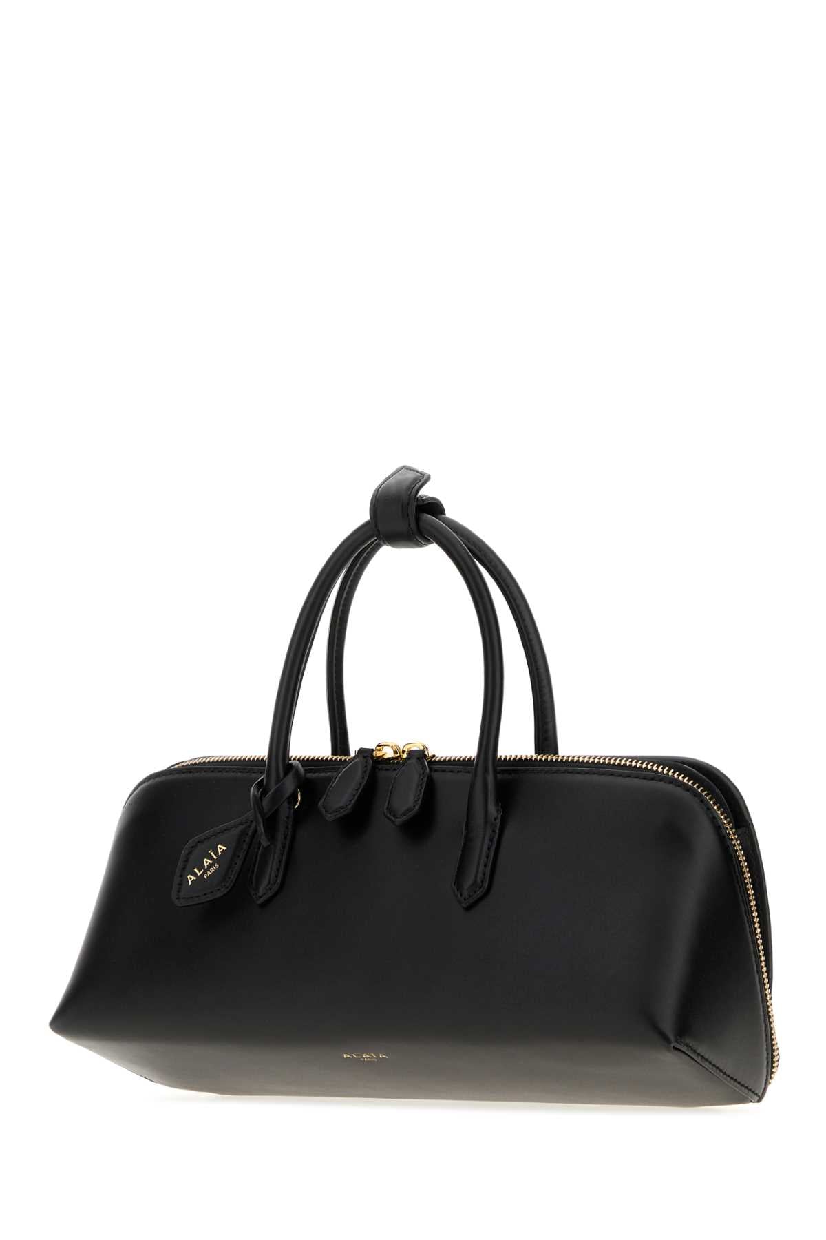 Alaia Women Black Leather Small Delta Handbag ALAIA