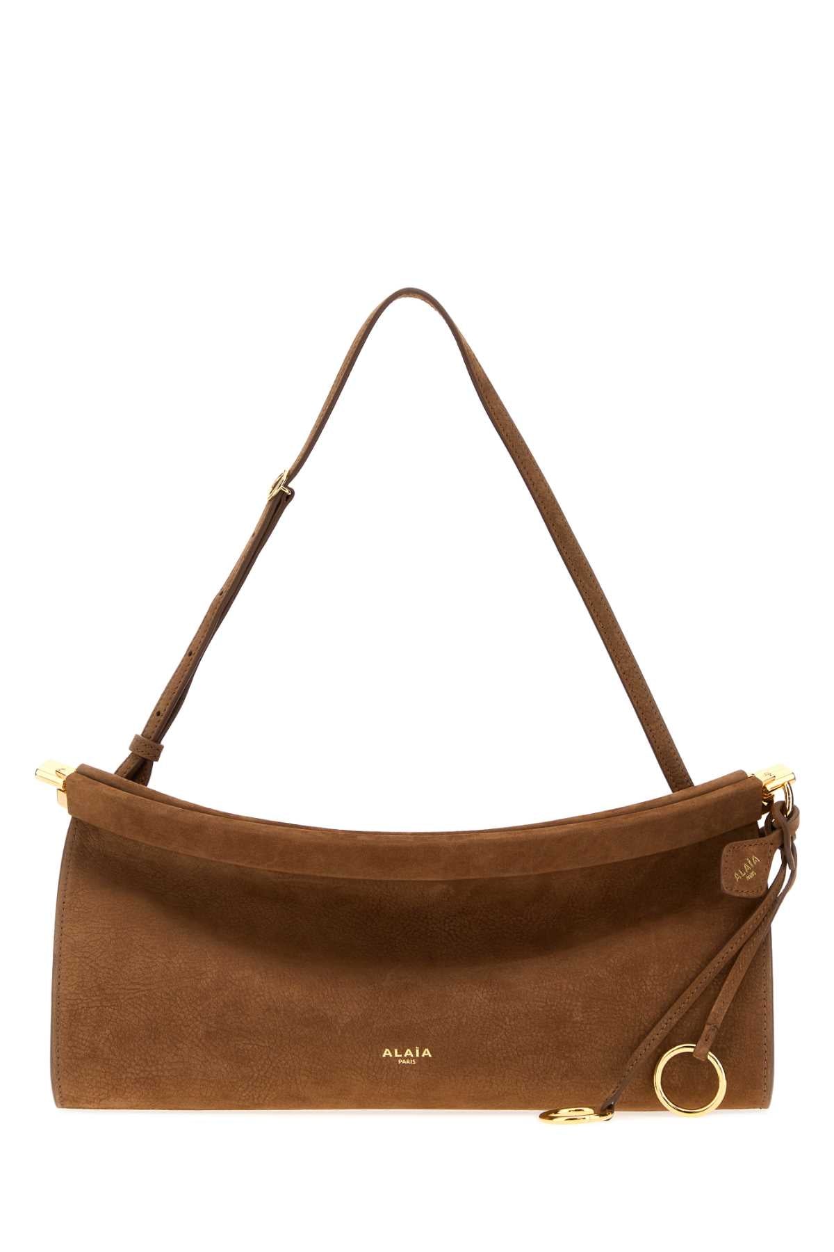 Alaia Women Camel Leather Medium East West Shoulder Bag ALAIA