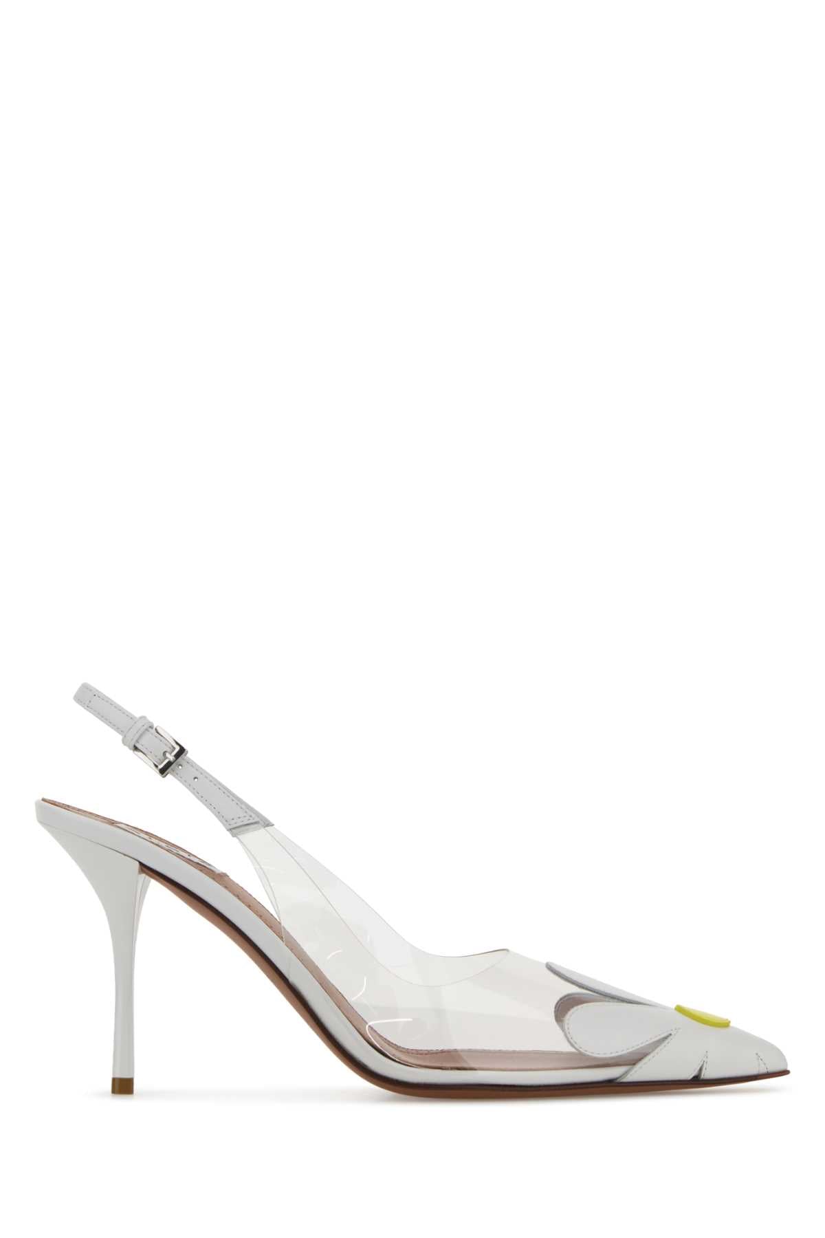 Alaia Women Two-Tone Pvc And Leather Bloom Pumps ALAIA