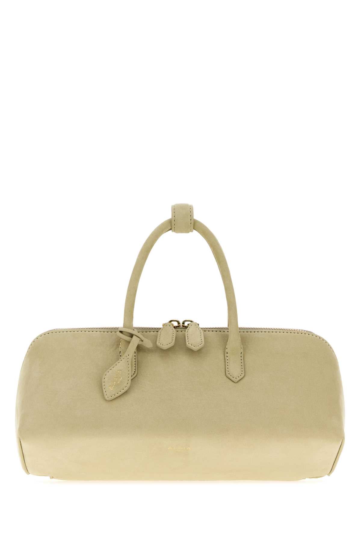 Alaia Women Pastel Green Nubuck Small Delta Handbag ALAIA