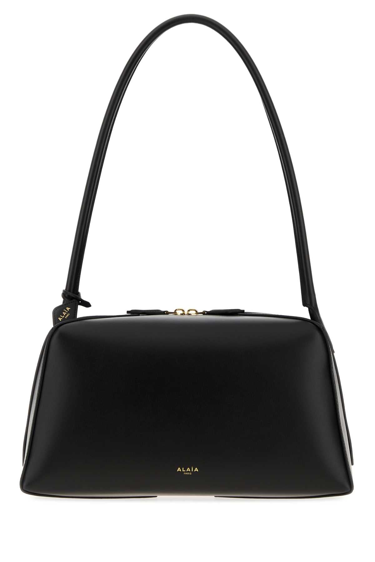 Alaia Women Black Leather Medium Le Bouledogue Shoulder Bag ALAIA