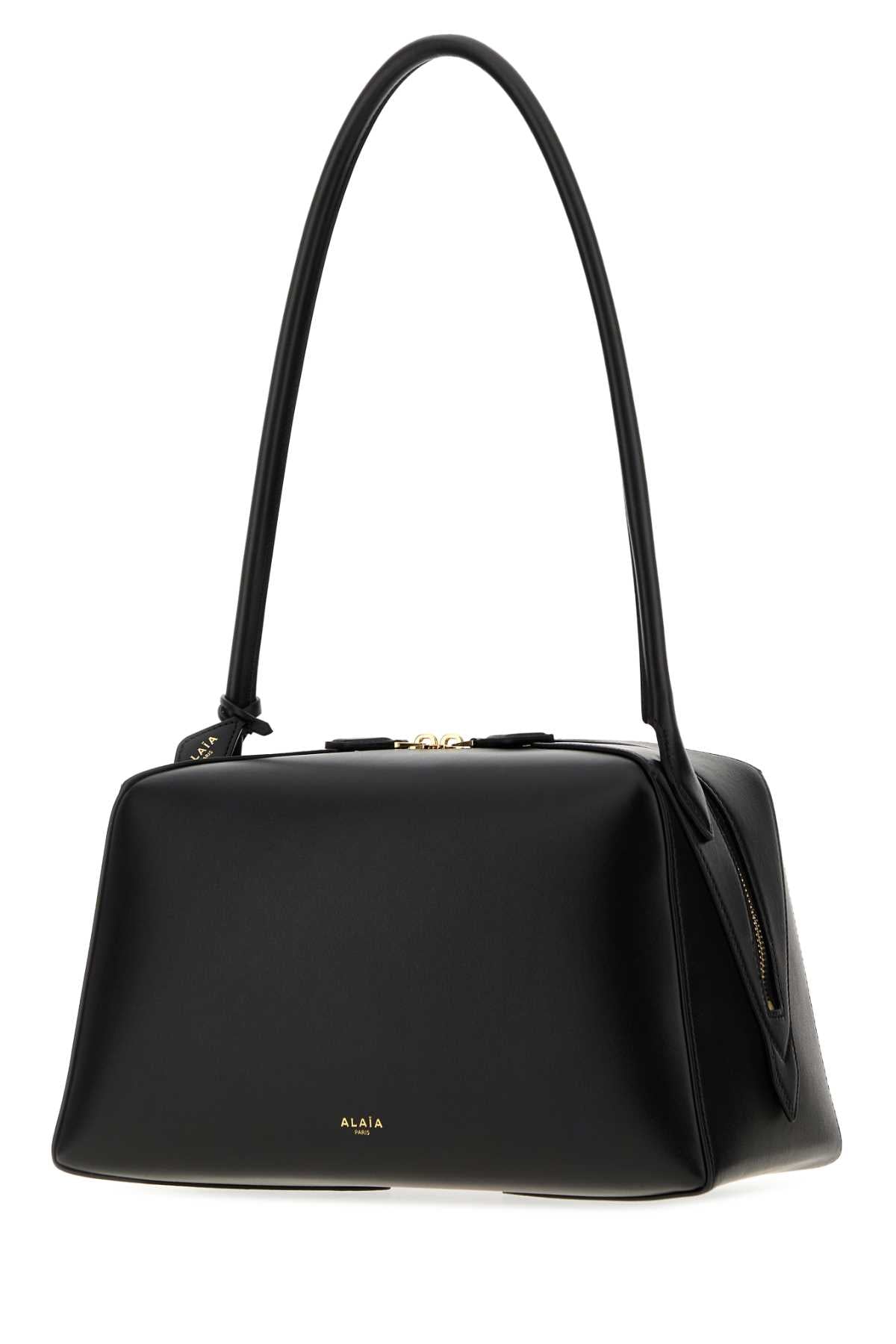 Alaia Women Black Leather Medium Le Bouledogue Shoulder Bag ALAIA