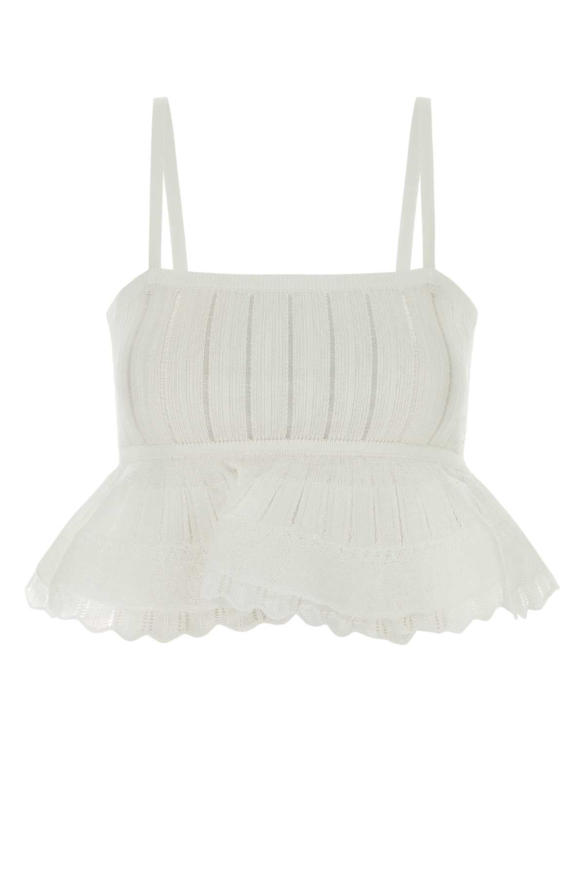 Alaia Women White Crinoline Top ALAIA