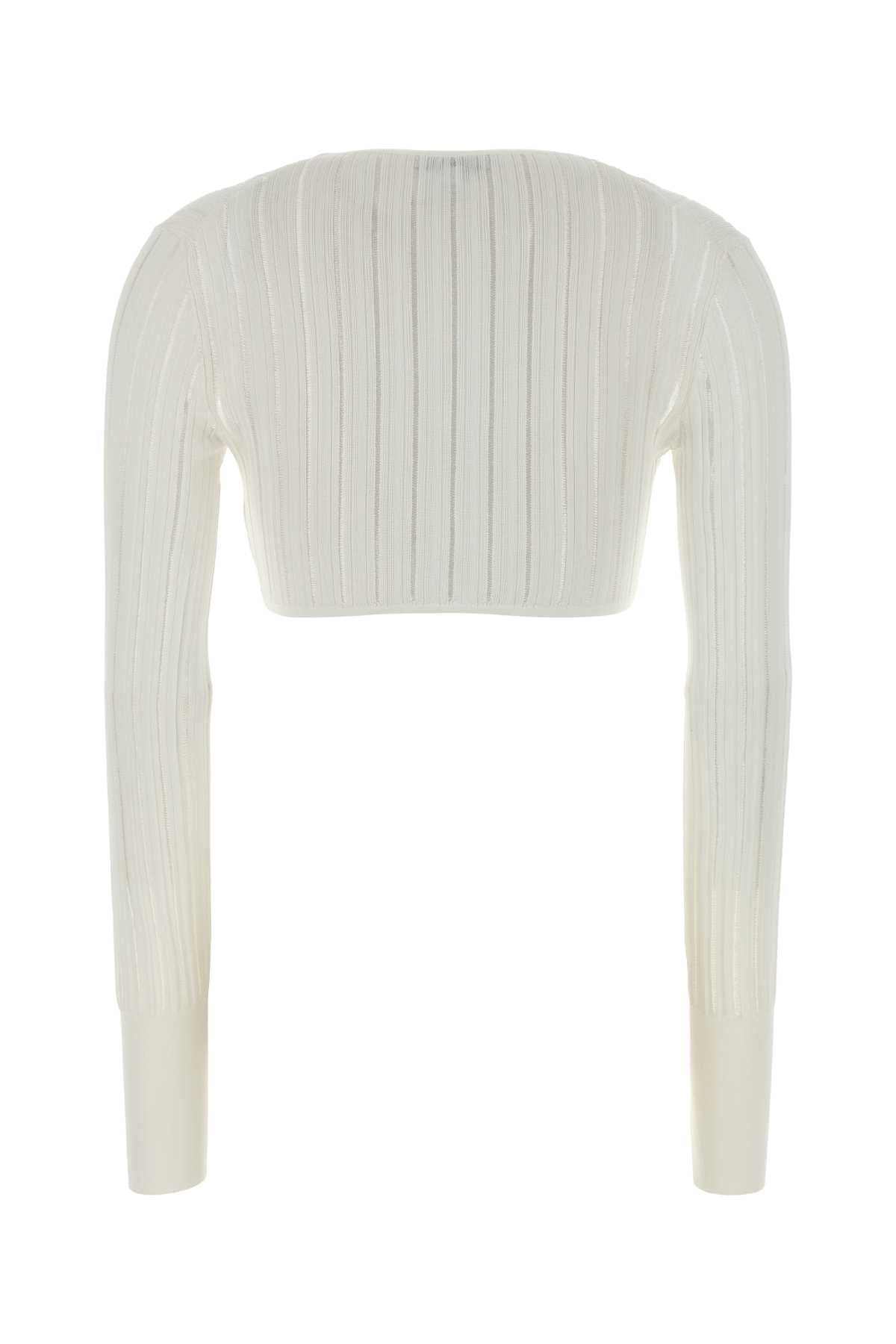 Alaia Women White Crinoline Cardigan ALAIA