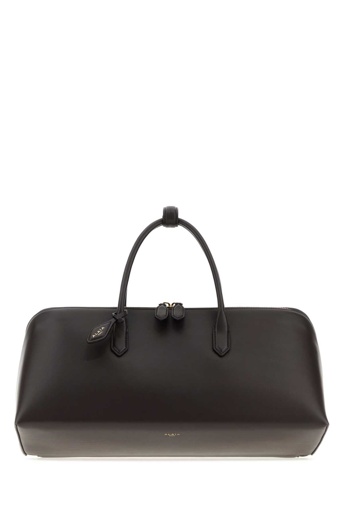Alaia Women Dark Brown Leather Medium Delta Handbag ALAIA