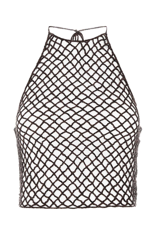 Alaia Women Two-Tone Crochet Top ALAIA