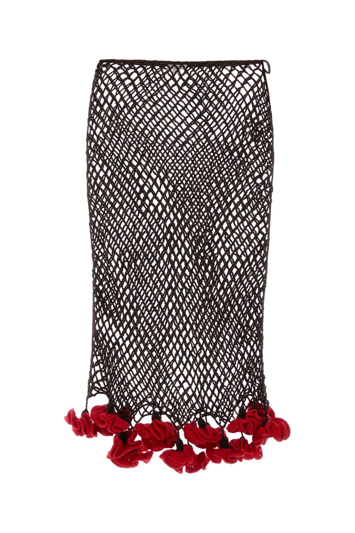 Alaia Women Two-Tone Crochet Skirt ALAIA