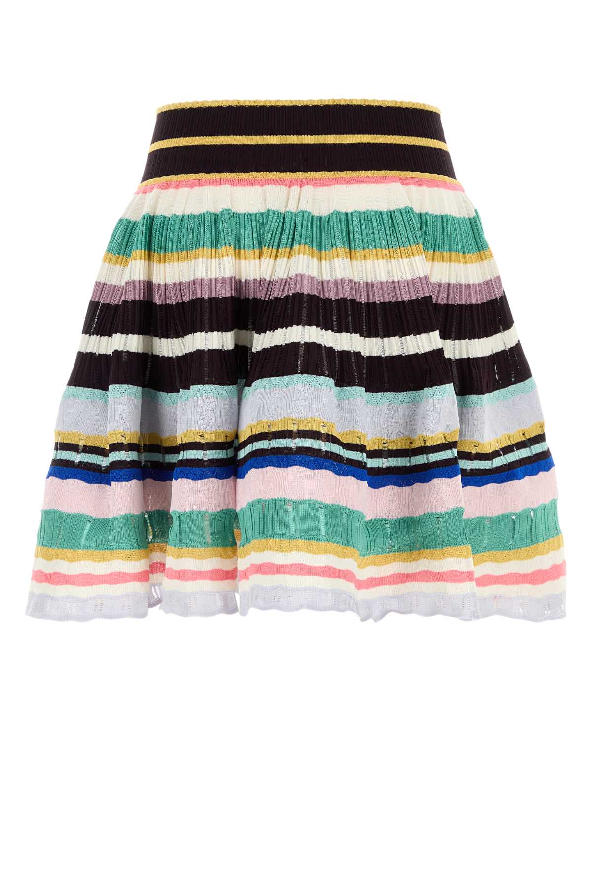 Alaia Women Embroidered Stretch Viscose Blend Skirt ALAIA
