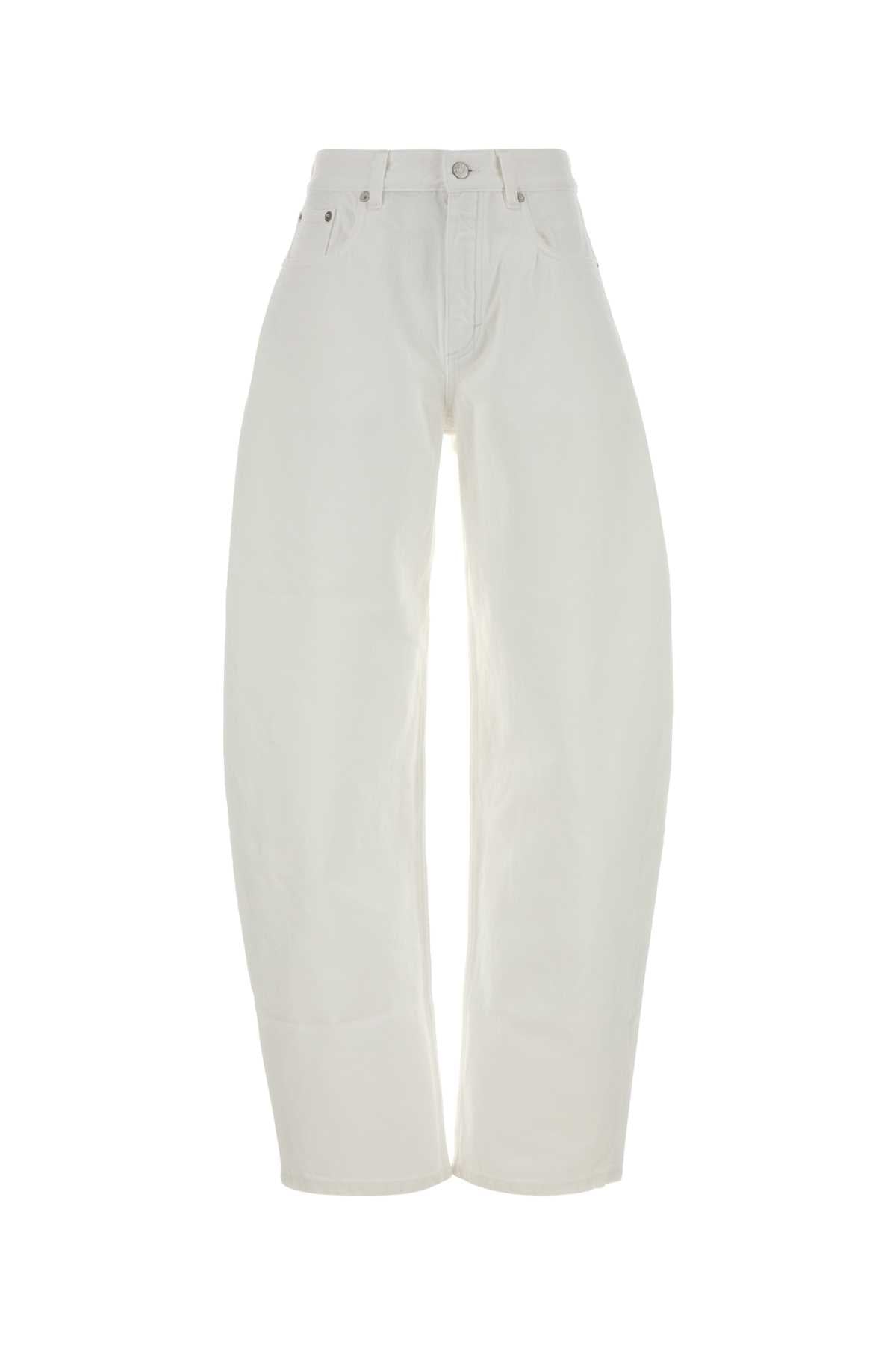 Alaia Women White Denim Jeans ALAIA