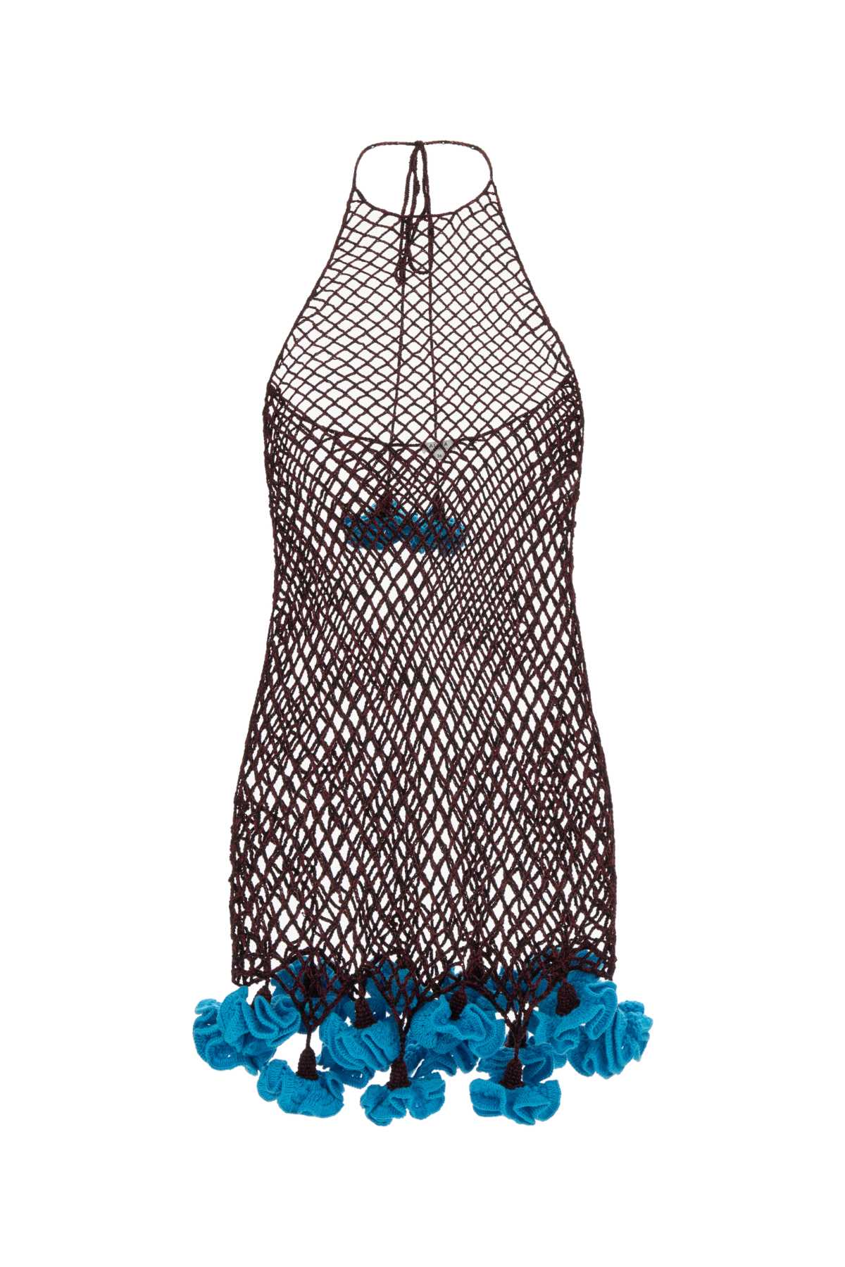 Alaia Women Two-Tone Crochet Mini Dress ALAIA