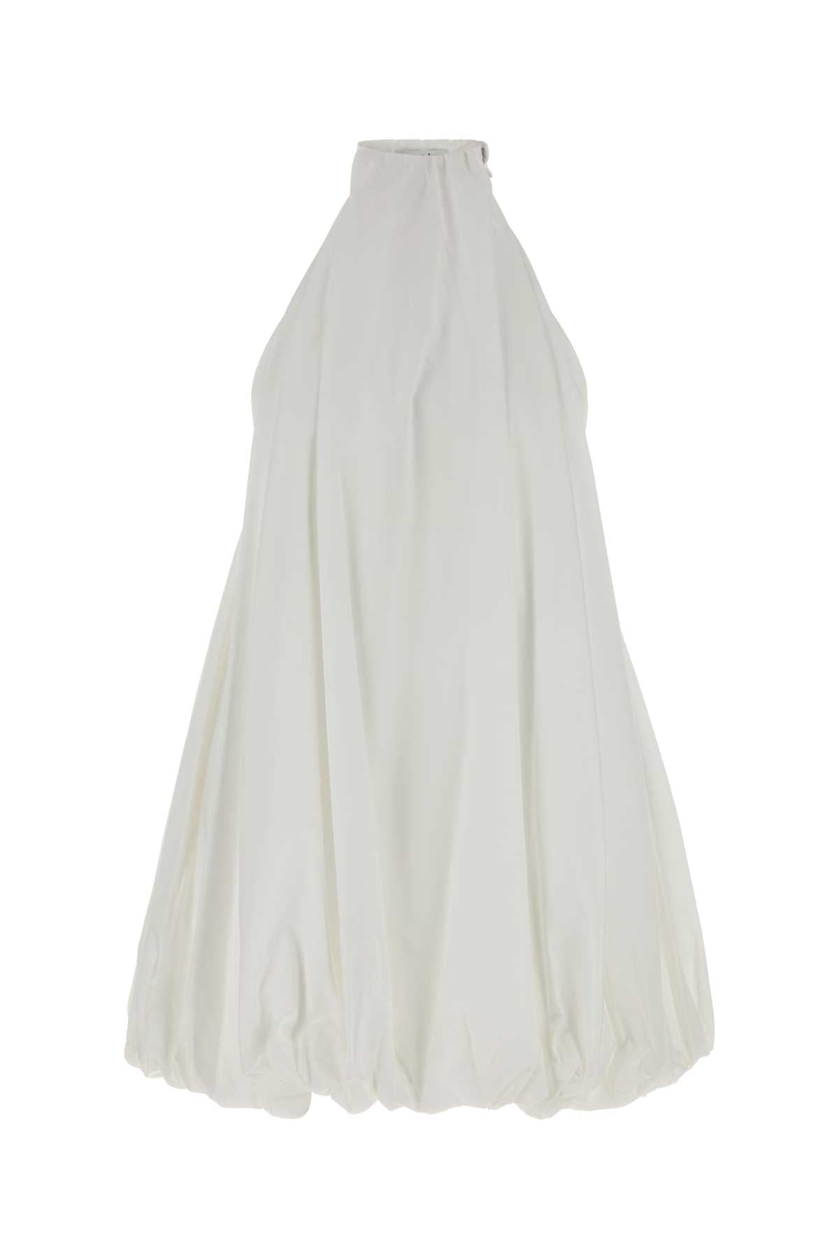 Alaia Women White Poplin Mini Dress ALAIA