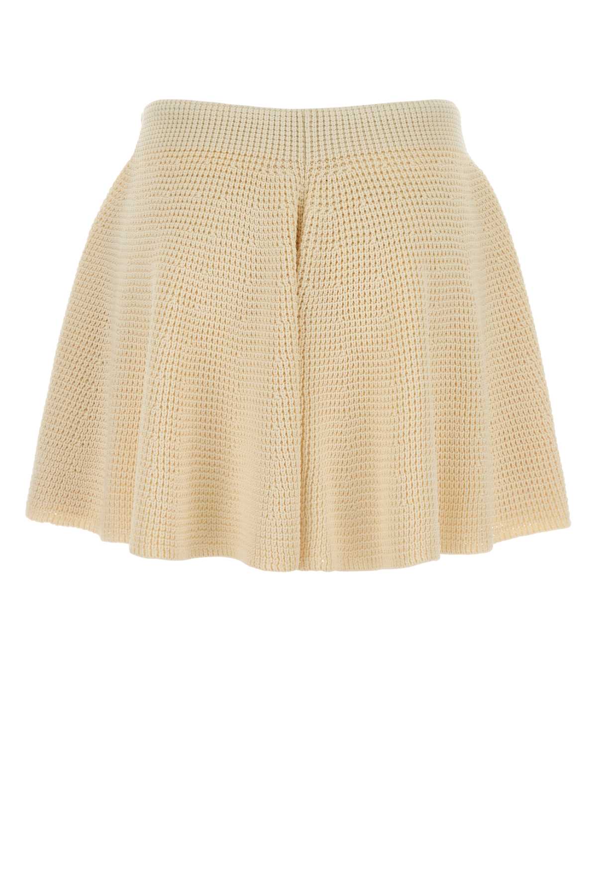 Alaia Women Cream Silk Shorts ALAIA