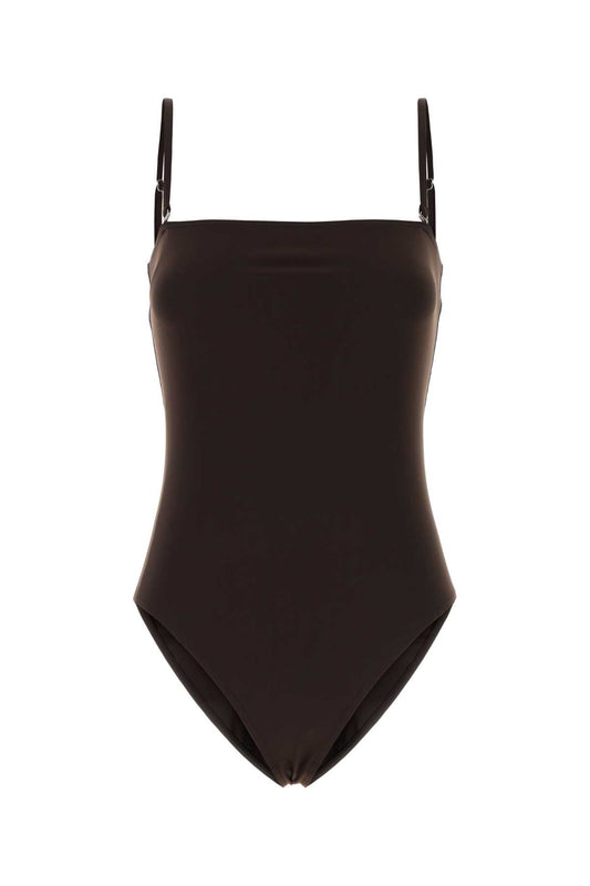 Alaia Women Chocolate Stretch Nylon Swimsuit