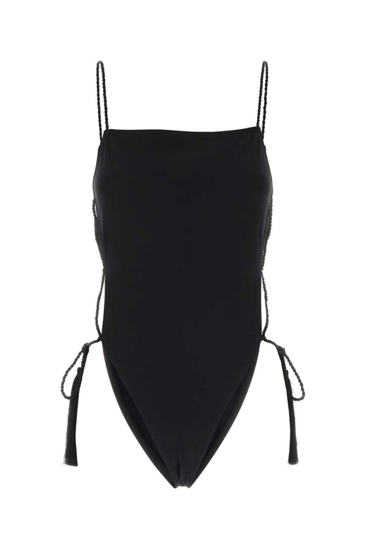 Alaia Women Black Stretch Nylon Swimsuit