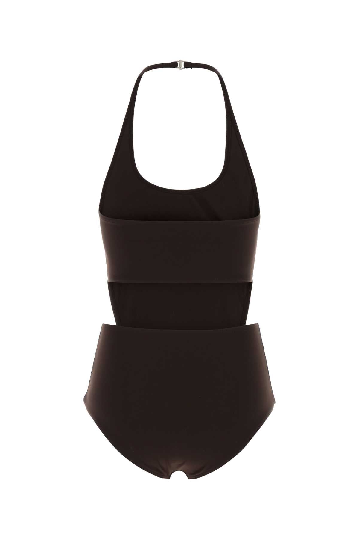 Alaia Women Chocolate Stretch Nylon Swimsuit ALAIA