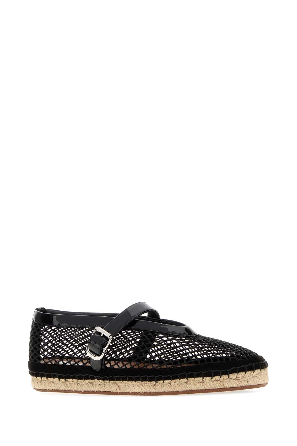 Alaia Women Black Mesh Espadrilles ALAIA