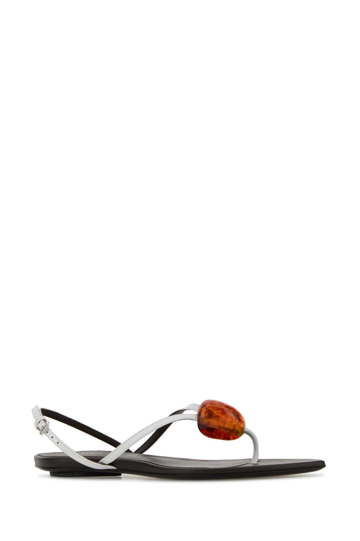 Alaia Women White Leather Sandals ALAIA