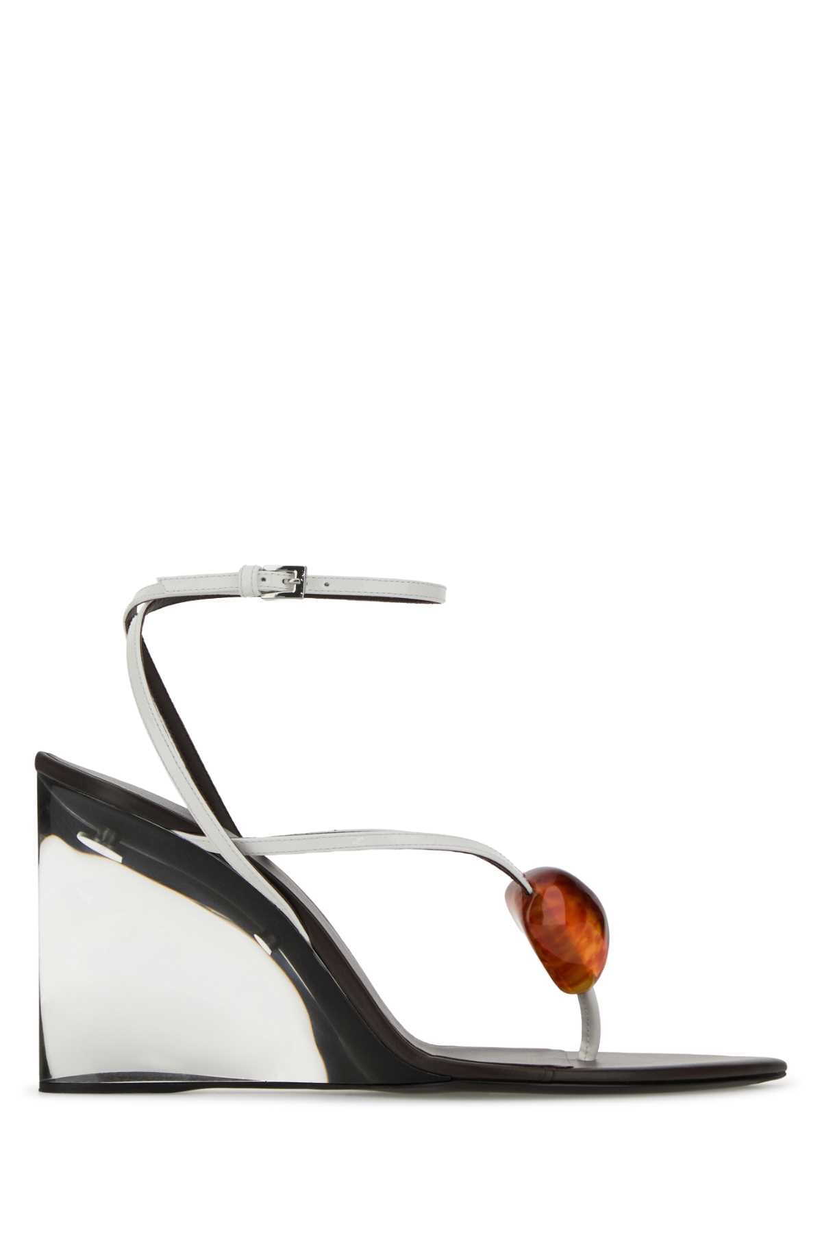 Alaia Women Multicolor Leather Thong Sandals ALAIA