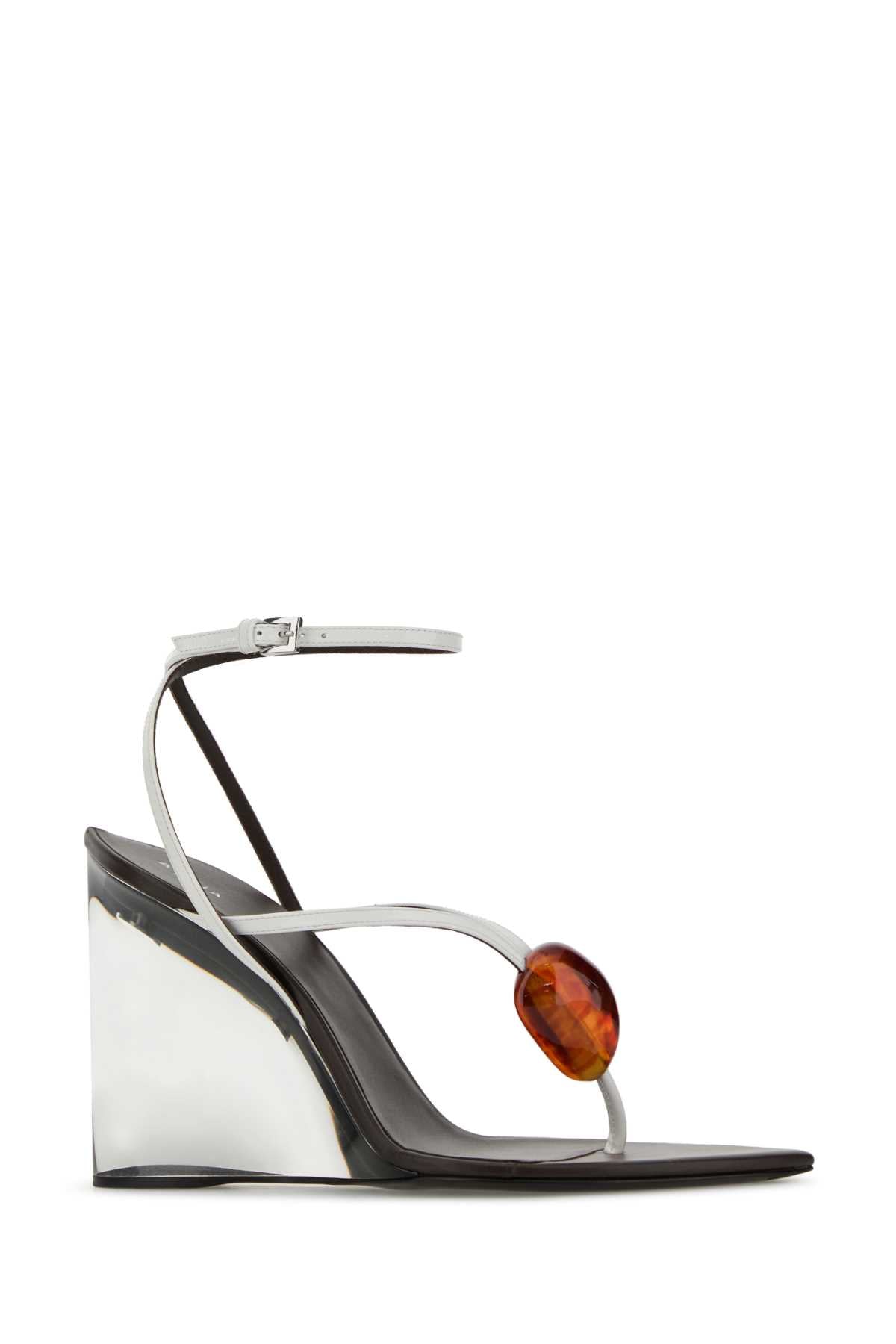Alaia Women Multicolor Leather Thong Sandals ALAIA
